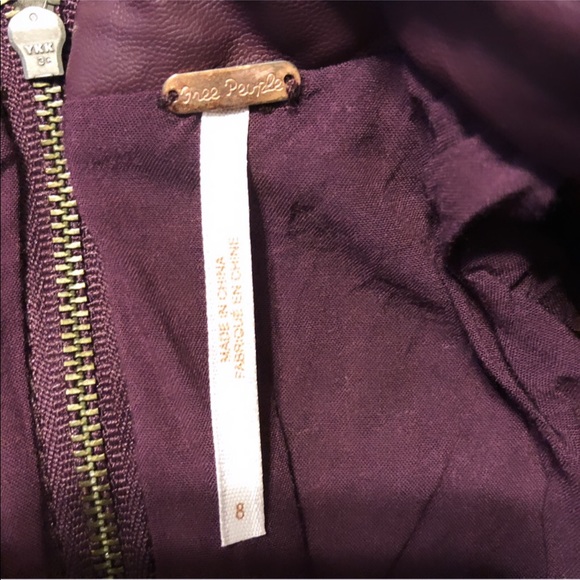 💜Free People Leather Mini Skirt 💜 - Picture 4 of 4